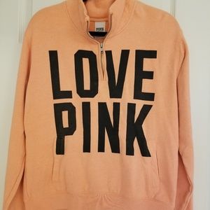 Victoria Secret Pink 1/4 zip sweatshirt size Small